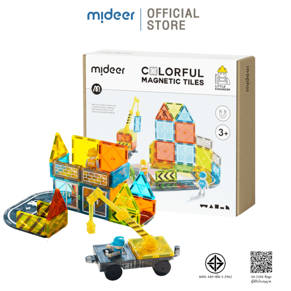 ตัวต่อแม่เหล็กสีรุ้ง วิศวกรตัวน้อย MIDEER MD4289_0